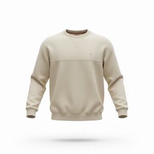 IZOD Sueded Fleece Crewneck Sweatshirt Mens 2XL Oatmeal Beige NWT Casual